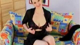 Big boob Catrina masturbating with sex toy porn video